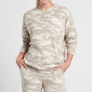 ATHLETA- Studio to Street - Camo Sweatshirt